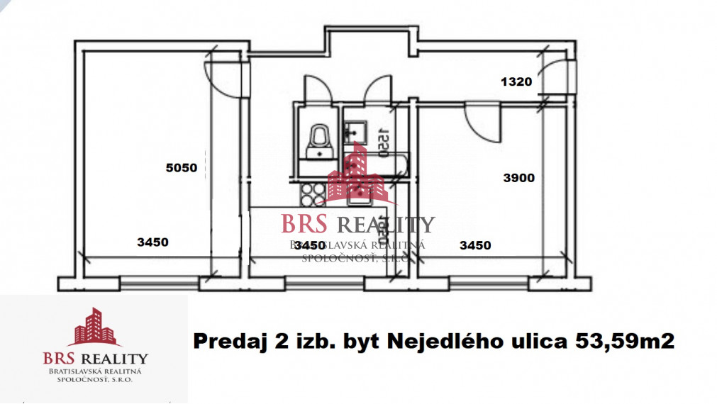 Veľký zrekonštruovaný slnečný 2 izbový byt Nejedlého ul.