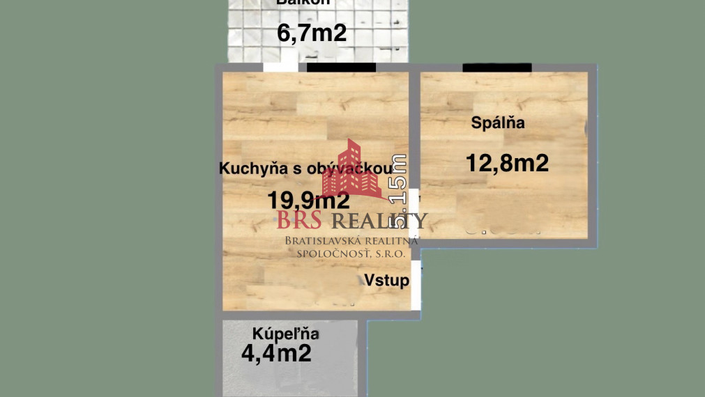 Rezervované ! Moderný 1,5-2 izbový byt s priestranným balkónom na Rustaveliho ulici,